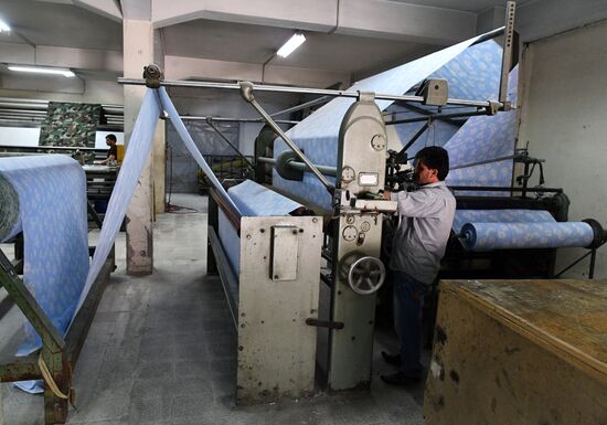 Textile mill in Damascus southenn suburbs