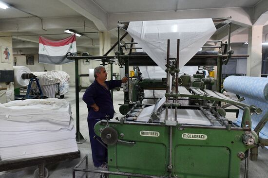 Textile mill in Damascus southenn suburbs
