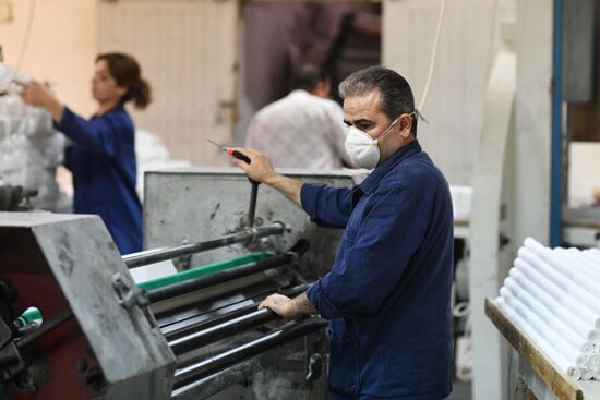 Textile mill in Damascus southenn suburbs