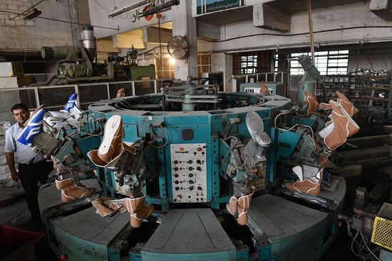 A polymer goods plant in eastern Damascus' Bab al-Sharqi district