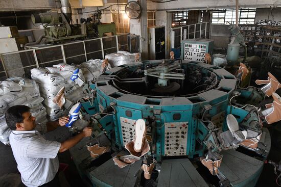 A polymer goods plant in eastern Damascus' Bab al-Sharqi district