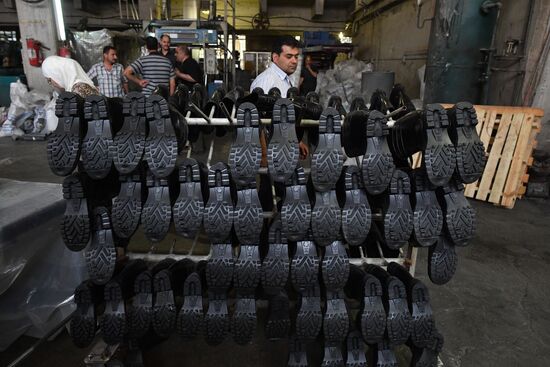 A polymer goods plant in eastern Damascus' Bab al-Sharqi district