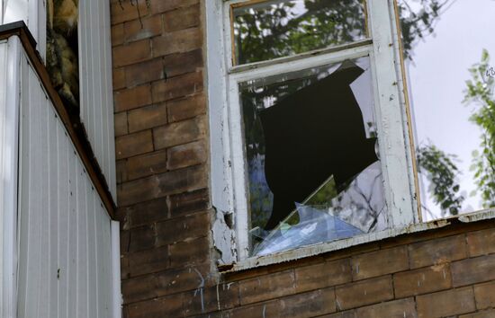 Aftermath of Donetsk shelling
