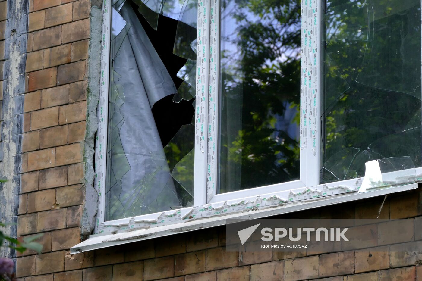 Aftermath of Donetsk shelling