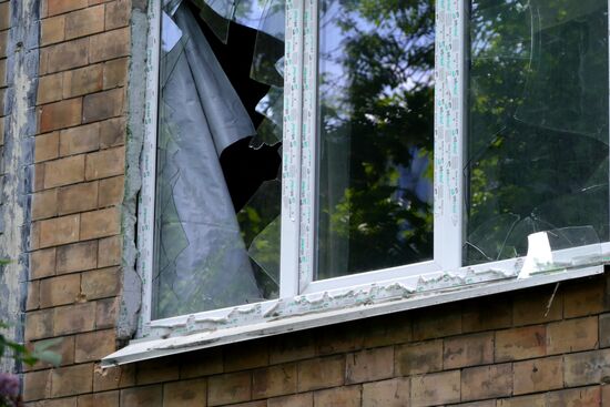 Aftermath of Donetsk shelling