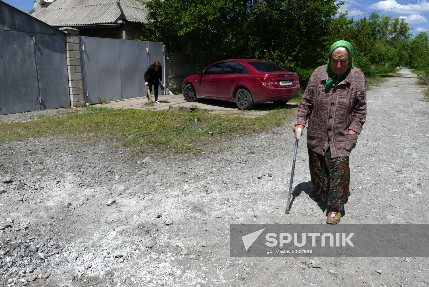 Aftermath of Donetsk shelling