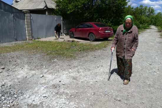 Aftermath of Donetsk shelling