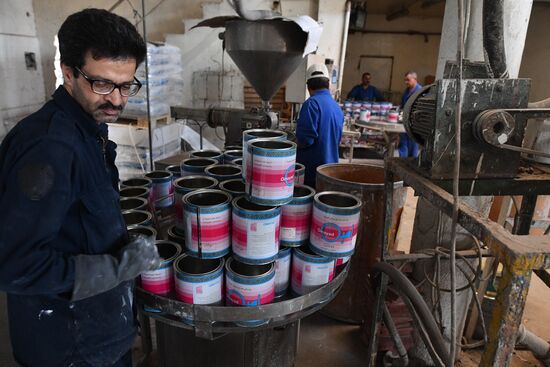 Paint factory in Damascus suburb