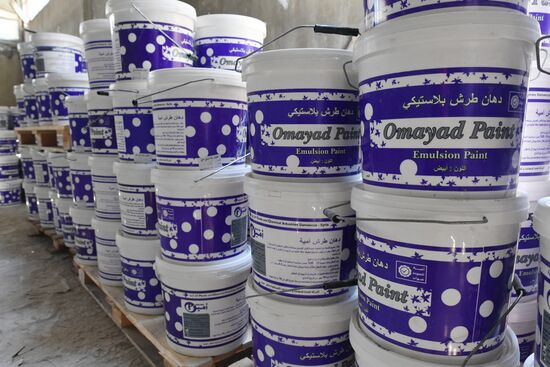 Paint factory in Damascus suburb