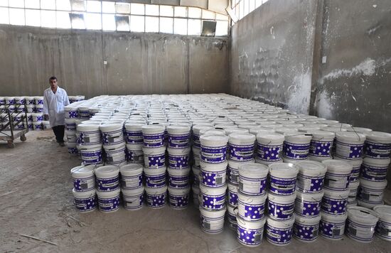 Paint factory in Damascus suburb
