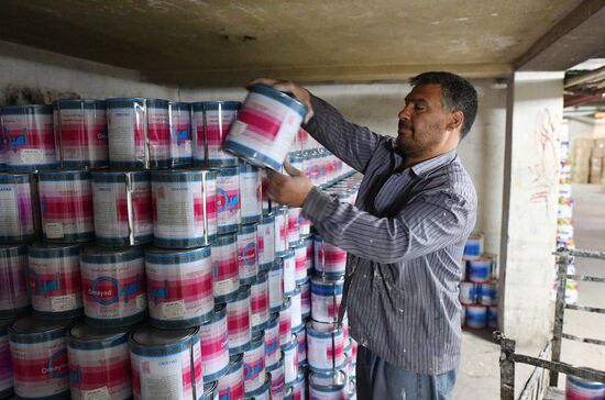 Paint factory in Damascus suburb