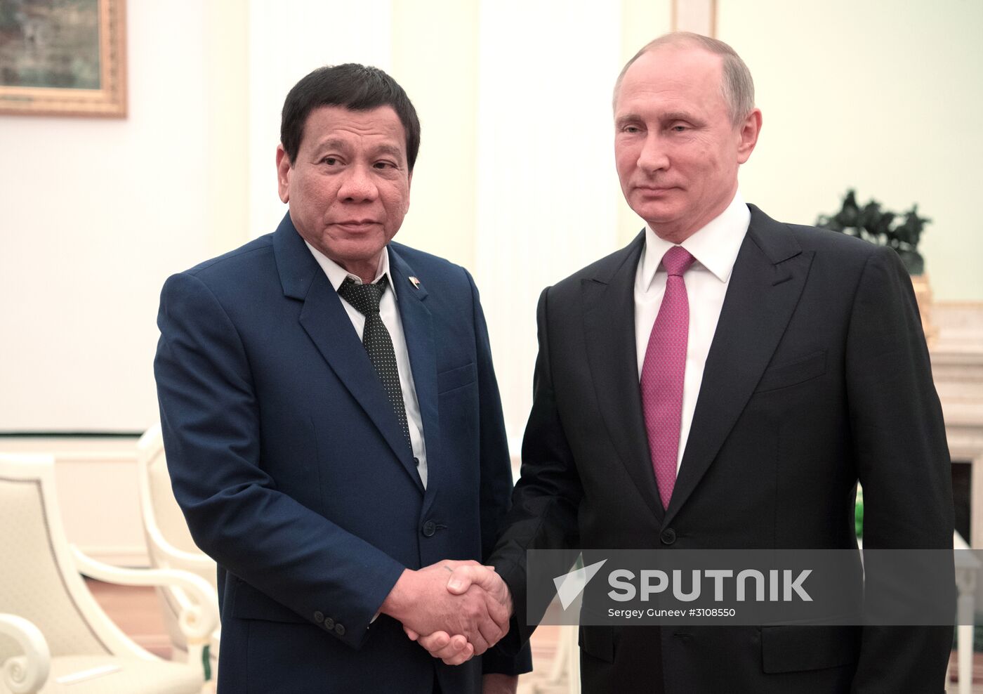 President Vladimir Putin meets with President of the Philippines Rodrigo Duterte