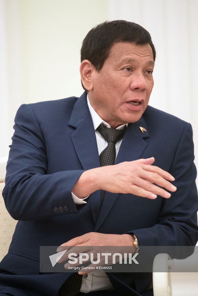 President Vladimir Putin meets with President of the Philippines Rodrigo Duterte