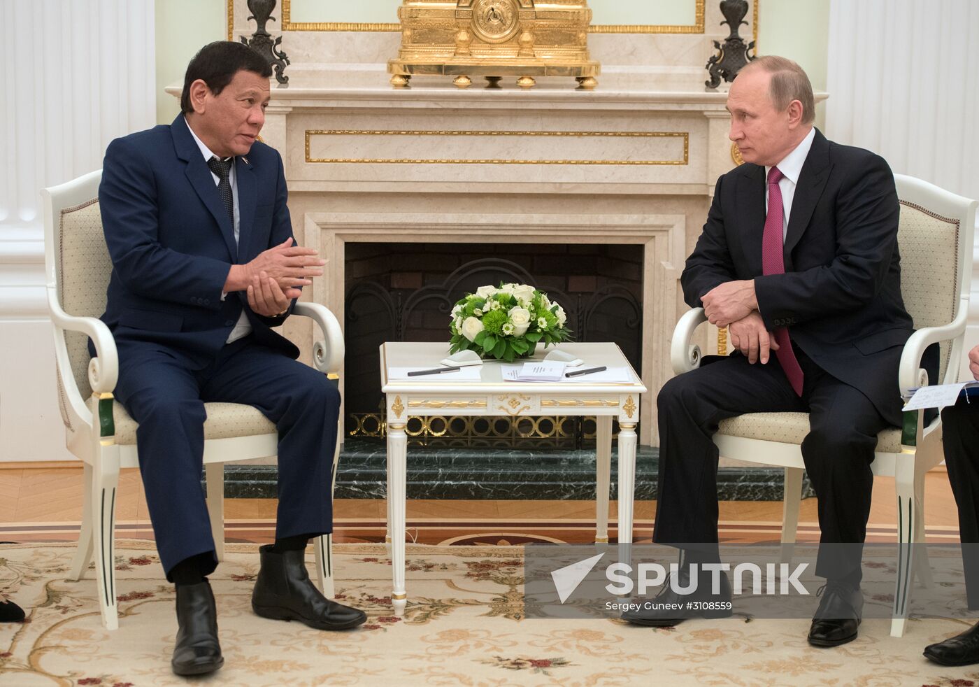 President Vladimir Putin meets with President of the Philippines Rodrigo Duterte