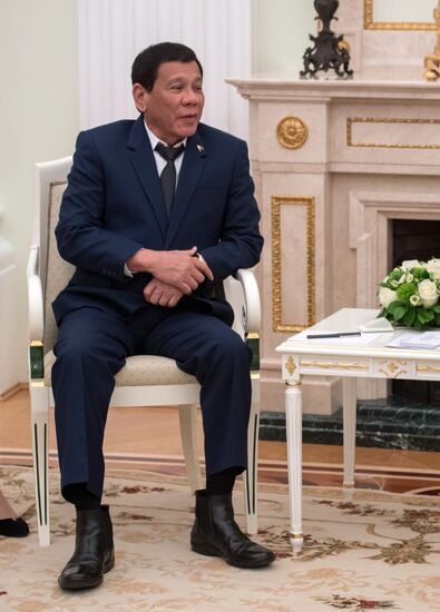 President Vladimir Putin meets with President of the Philippines Rodrigo Duterte