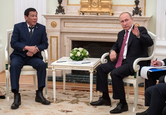 President Vladimir Putin meets with President of the Philippines Rodrigo Duterte