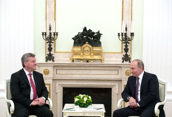 President Vladimir Putin meets with President of Macedonia Gjorge Ivanov