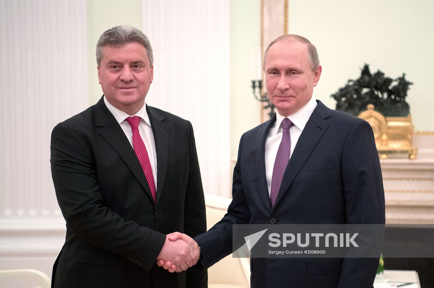 President Vladimir Putin meets with President of Macedonia Gjorge Ivanov