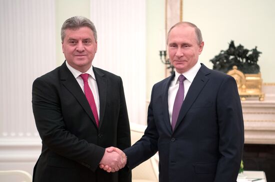 President Vladimir Putin meets with President of Macedonia Gjorge Ivanov