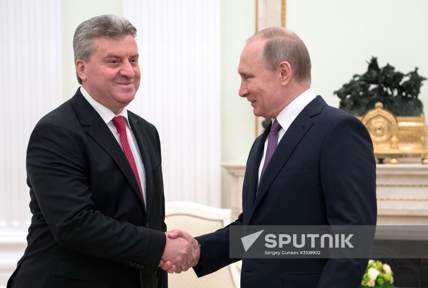 President Vladimir Putin meets with President of Macedonia Gjorge Ivanov
