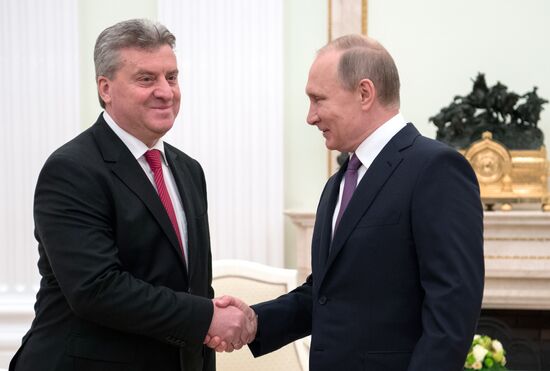 President Vladimir Putin meets with President of Macedonia Gjorge Ivanov