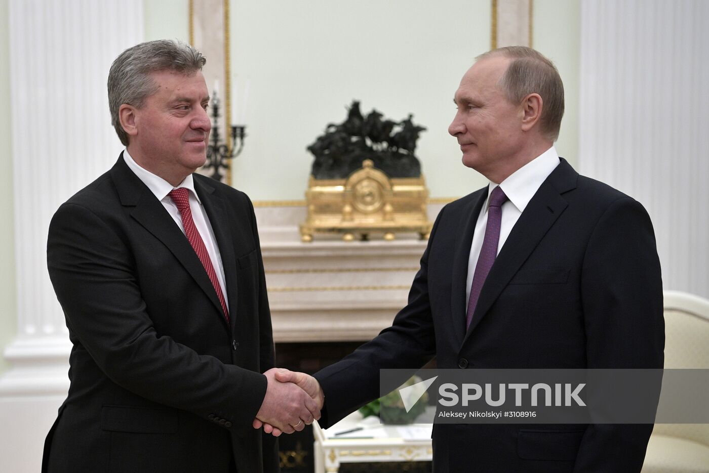 President Vladimir Putin meets with President of Macedonia Gjorge Ivanov