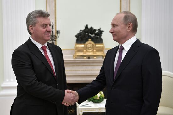 President Vladimir Putin meets with President of Macedonia Gjorge Ivanov