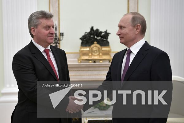 President Vladimir Putin meets with President of Macedonia Gjorge Ivanov