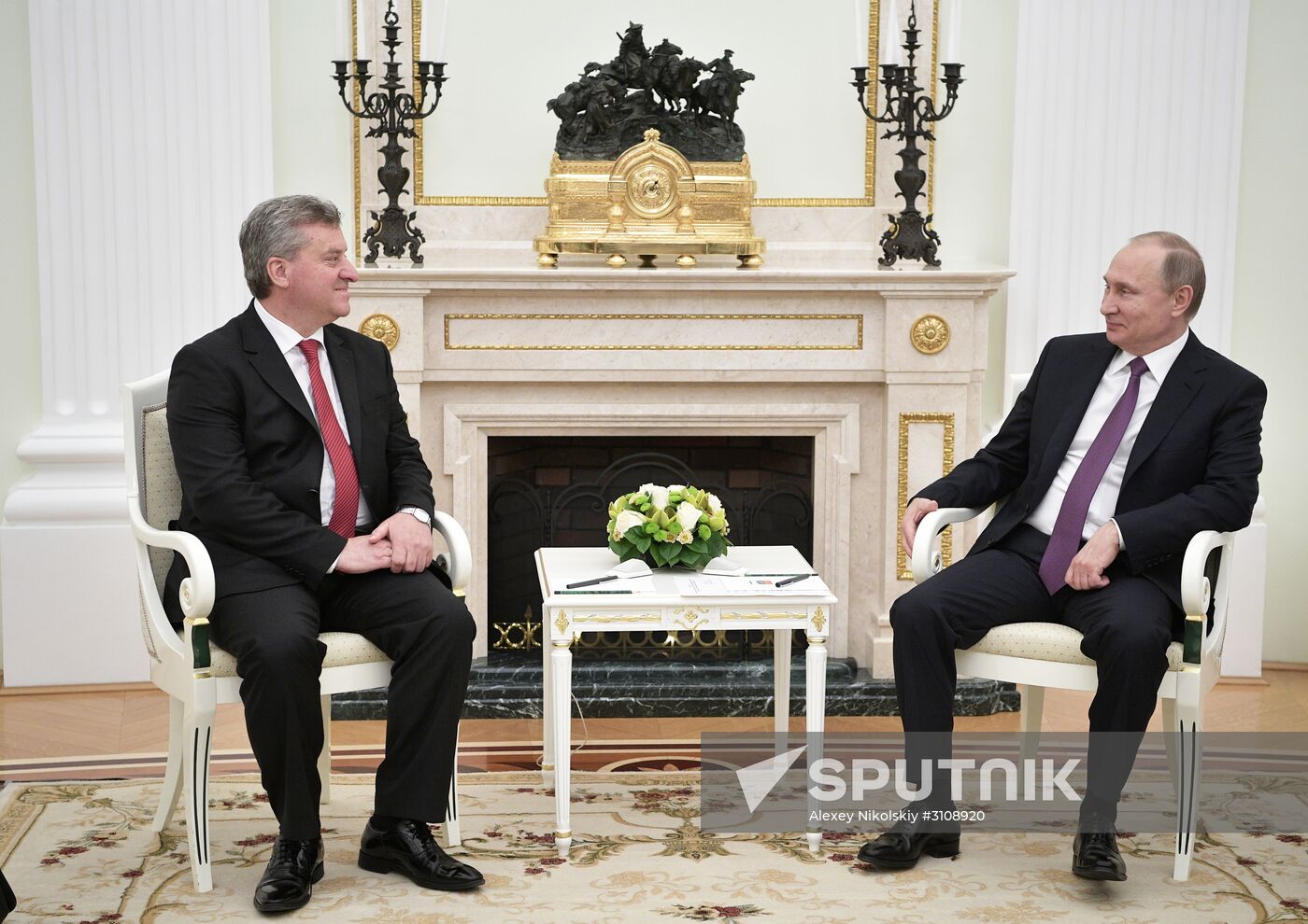 President Vladimir Putin meets with President of Macedonia Gjorge Ivanov