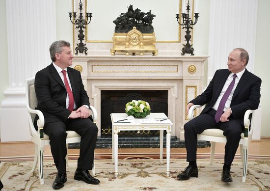 President Vladimir Putin meets with President of Macedonia Gjorge Ivanov