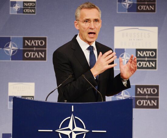 News conference by NATO Secretary General Jens Stoltenberg ahead of NATO summit