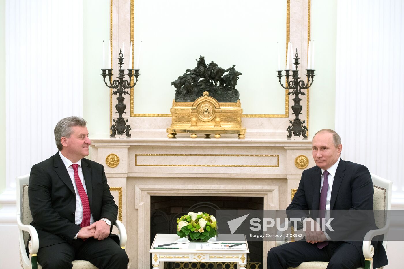 President Vladimir Putin meets with President of Macedonia Gjorge Ivanov