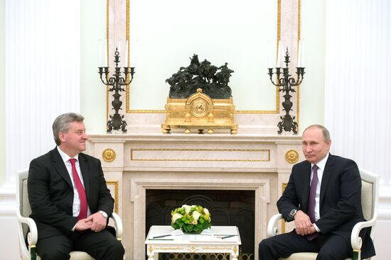 President Vladimir Putin meets with President of Macedonia Gjorge Ivanov