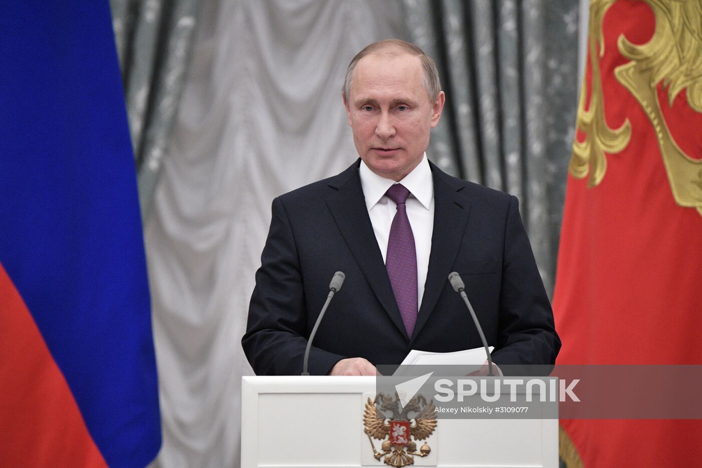 Ceremony to present state awards by Russian President Vladimir Putin in the Kremlin