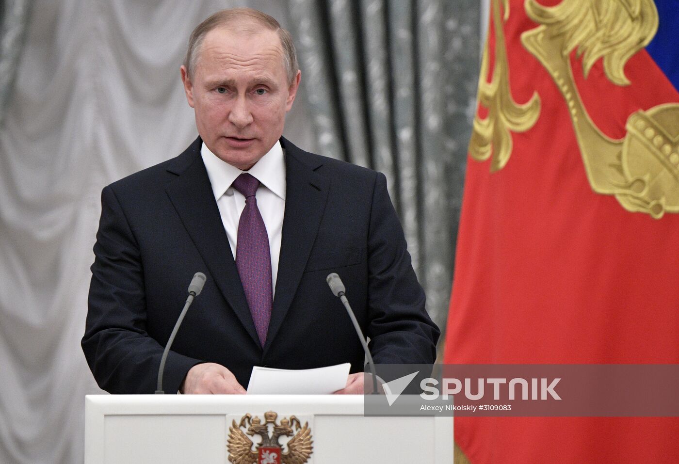 Ceremony to present state awards by Russian President Vladimir Putin in the Kremlin