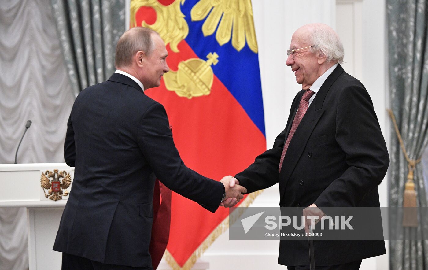 Ceremony to present state awards by Russian President Vladimir Putin in the Kremlin