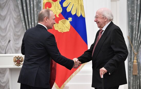 Ceremony to present state awards by Russian President Vladimir Putin in the Kremlin