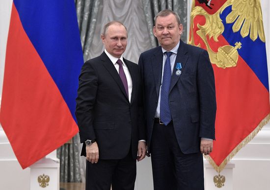 Ceremony to present state awards by Russian President Vladimir Putin in the Kremlin