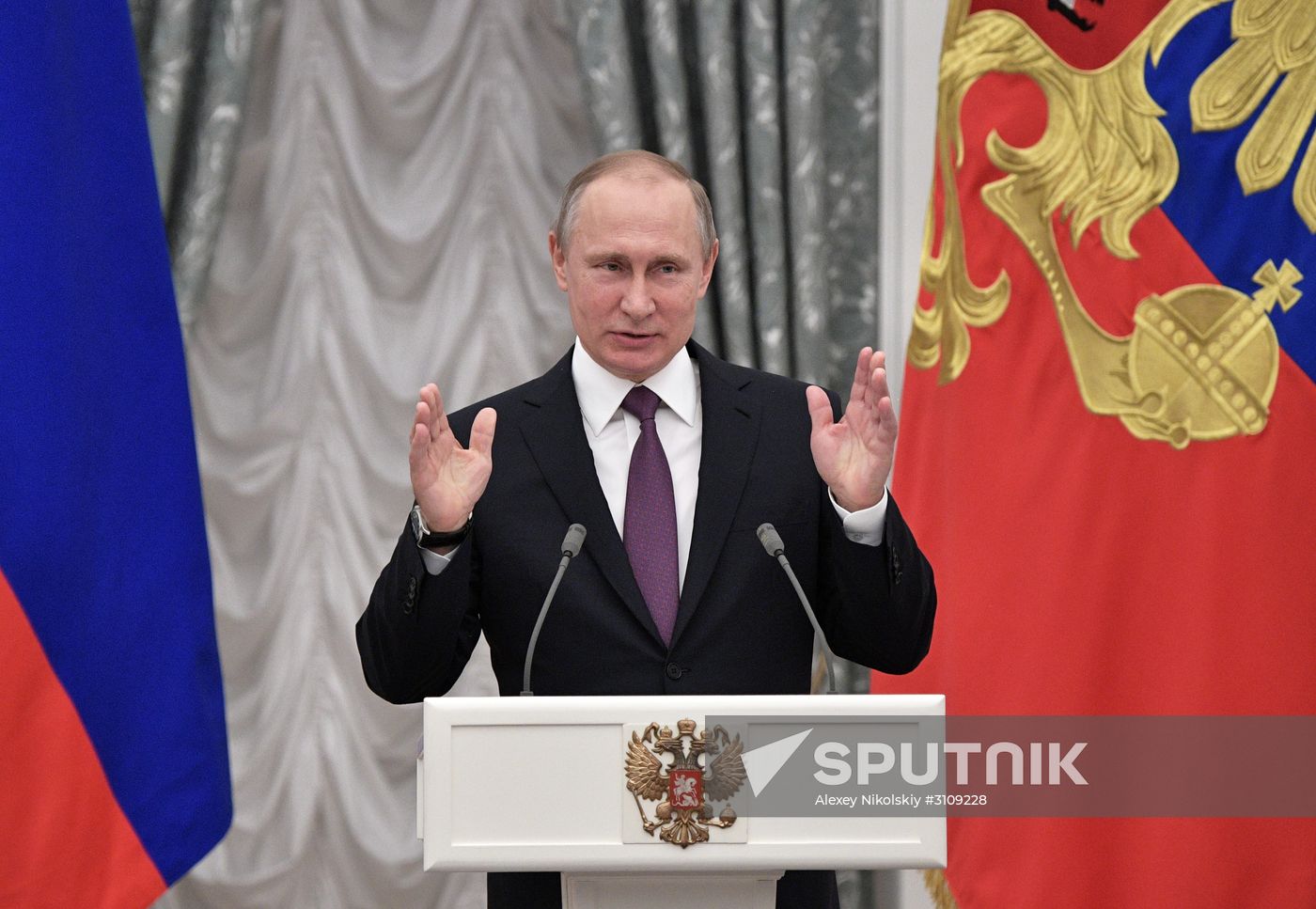 Ceremony to present state awards by Russian President Vladimir Putin in the Kremlin