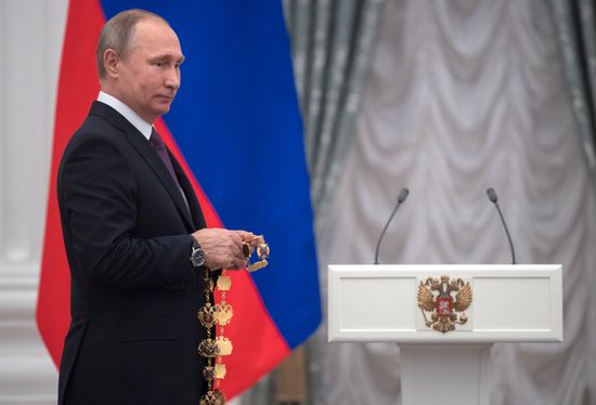 Ceremony to present state awards by Russian President Vladimir Putin in the Kremlin