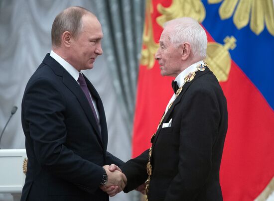 Ceremony to present state awards by Russian President Vladimir Putin in the Kremlin