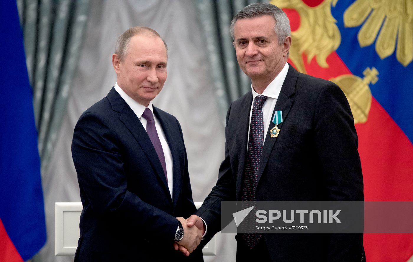 Ceremony to present state awards by Russian President Vladimir Putin in the Kremlin