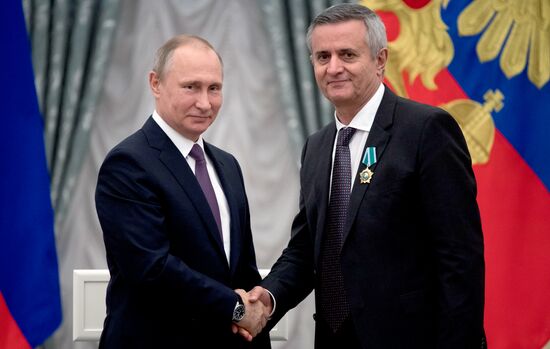 Ceremony to present state awards by Russian President Vladimir Putin in the Kremlin