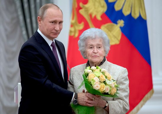 President Vladimir Putin presents state awards at Moscow Kremlin