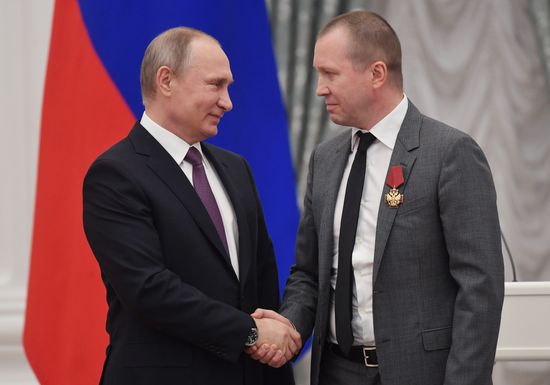 President Vladimir Putin presents state awards at Moscow Kremlin