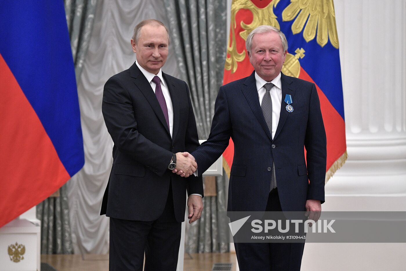 President Vladimir Putin presents state awards at Moscow Kremlin