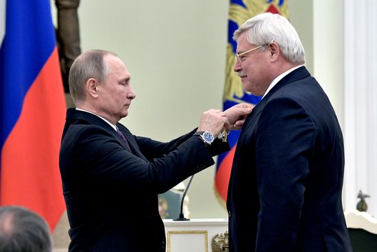 President Vladimir Putin presents state awards at Moscow Kremlin