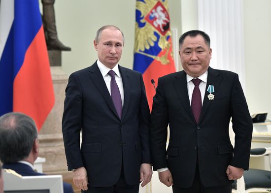 President Vladimir Putin presents state awards at Moscow Kremlin