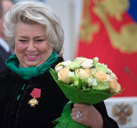 President Vladimir Putin presents state awards at Moscow Kremlin