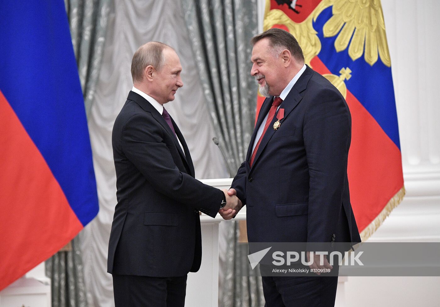 President Vladimir Putin presents state awards at Moscow Kremlin